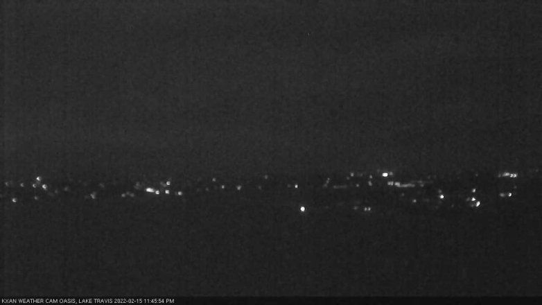 Lake Travis webcam, February 15, 2022 11:45 PM CT