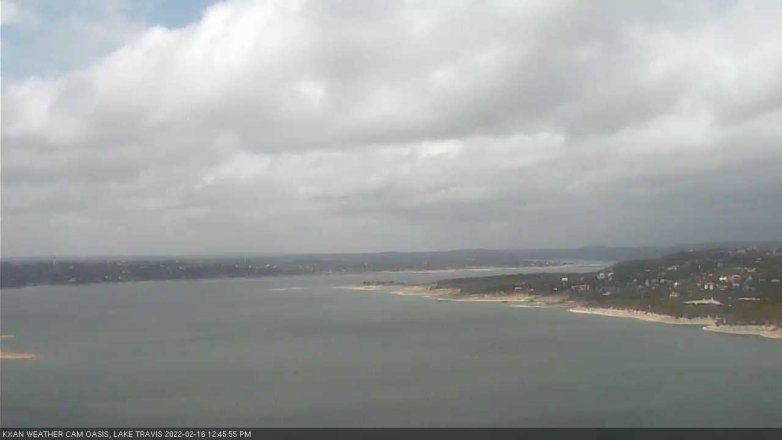 Lake Travis webcam, February 16, 2022 12:45 PM CT