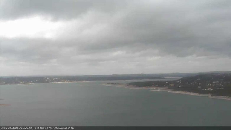 Lake Travis webcam, February 16, 2022 1:00 PM CT