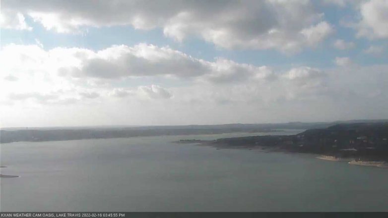 Lake Travis webcam, February 16, 2022 3:45 PM CT