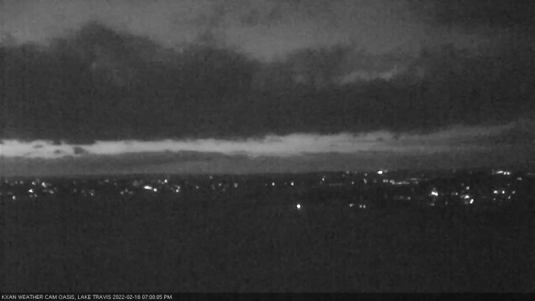 Lake Travis webcam, February 16, 2022 7:00 PM CT