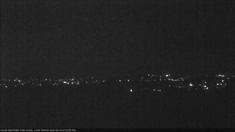 Lake Travis webcam, February 16, 2022 7:25 PM CT