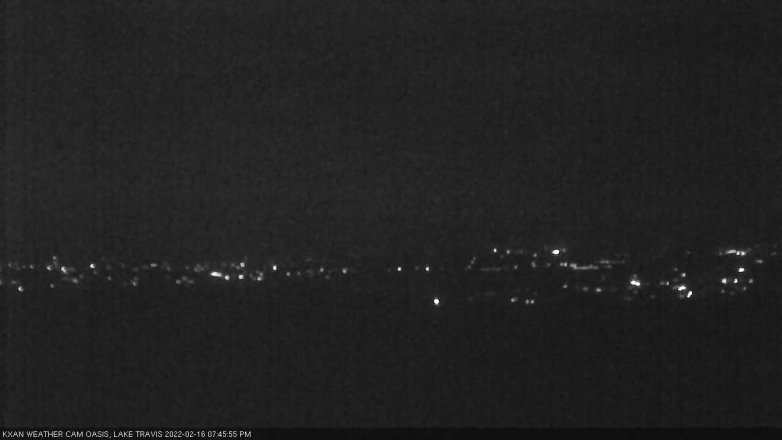Lake Travis webcam, February 16, 2022 7:45 PM CT