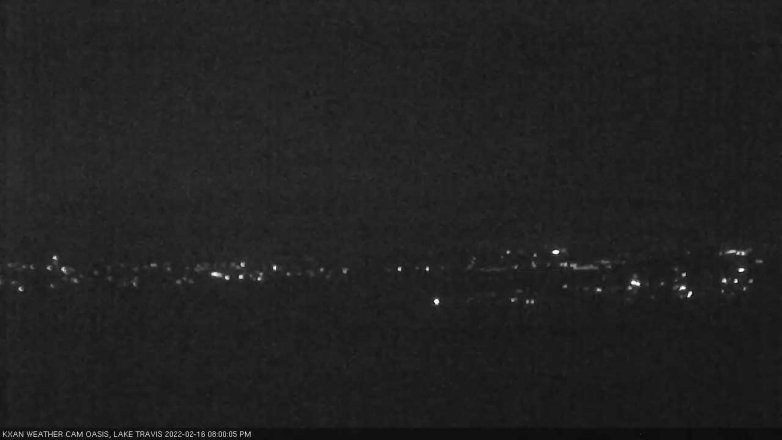 Lake Travis webcam, February 16, 2022 8:00 PM CT