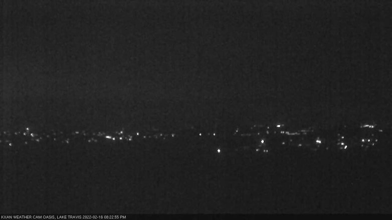 Lake Travis webcam, February 16, 2022 8:25 PM CT
