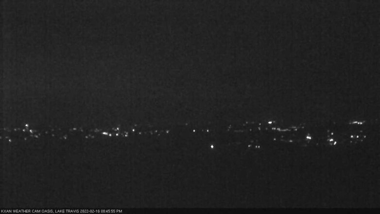 Lake Travis webcam, February 16, 2022 8:45 PM CT