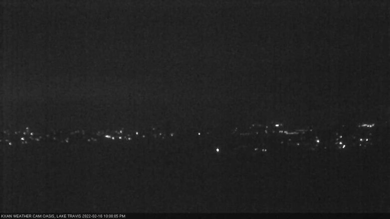 Lake Travis webcam, February 16, 2022 10:00 PM CT