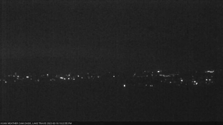 Lake Travis webcam, February 16, 2022 10:25 PM CT