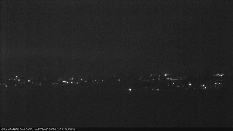 Lake Travis webcam, February 16, 2022 11:00 PM CT