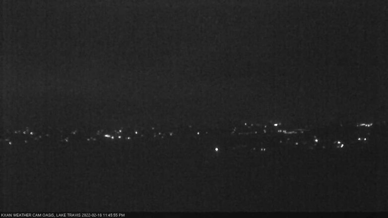 Lake Travis webcam, February 16, 2022 11:45 PM CT