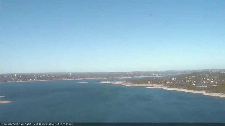 Lake Travis webcam, February 17, 2022 10:00 AM CT