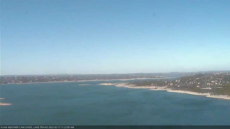 Lake Travis webcam, February 17, 2022 11:25 AM CT