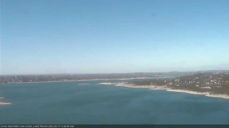 Lake Travis webcam, February 17, 2022 11:45 AM CT