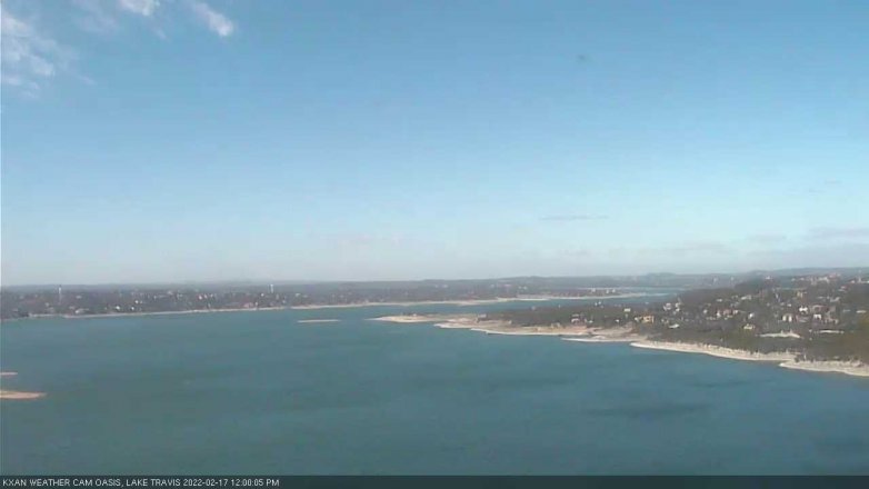 Lake Travis webcam, February 17, 2022 12:00 PM CT
