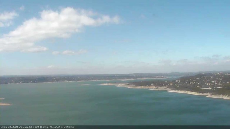 Lake Travis webcam, February 17, 2022 12:45 PM CT