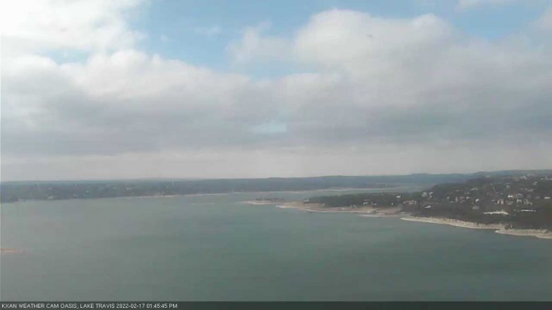 Lake Travis webcam, February 17, 2022 1:45 PM CT