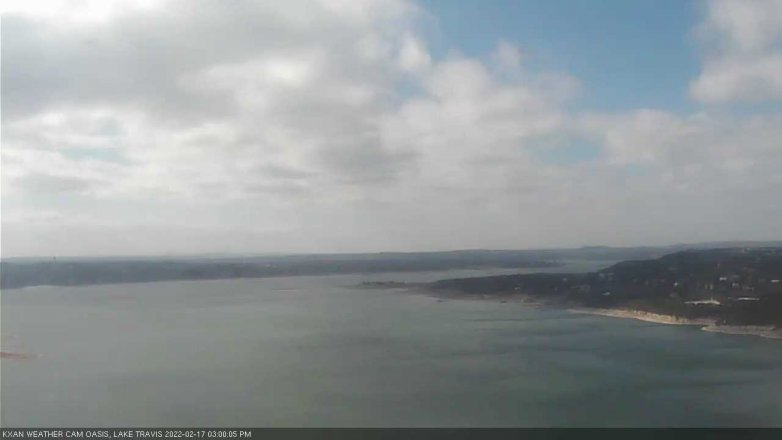 Lake Travis webcam, February 17, 2022 3:00 PM CT