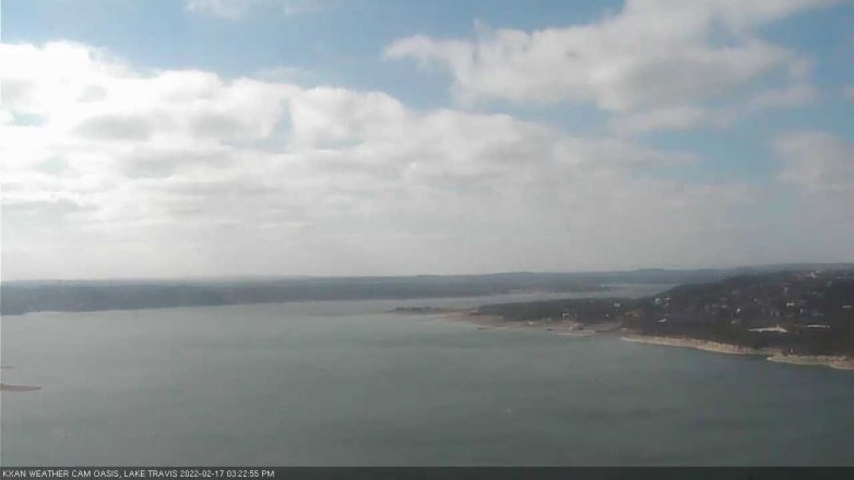 Lake Travis webcam, February 17, 2022 3:25 PM CT