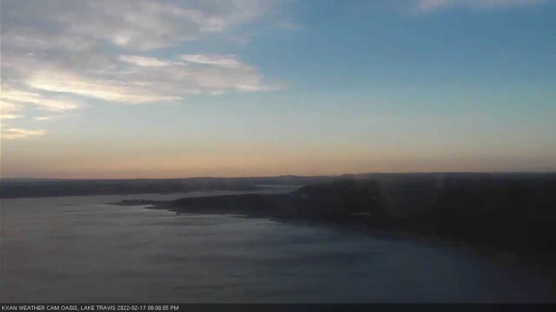 Lake Travis webcam, February 17, 2022 6:00 PM CT