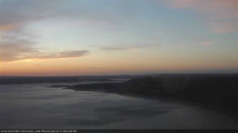 Lake Travis webcam, February 17, 2022 6:25 PM CT