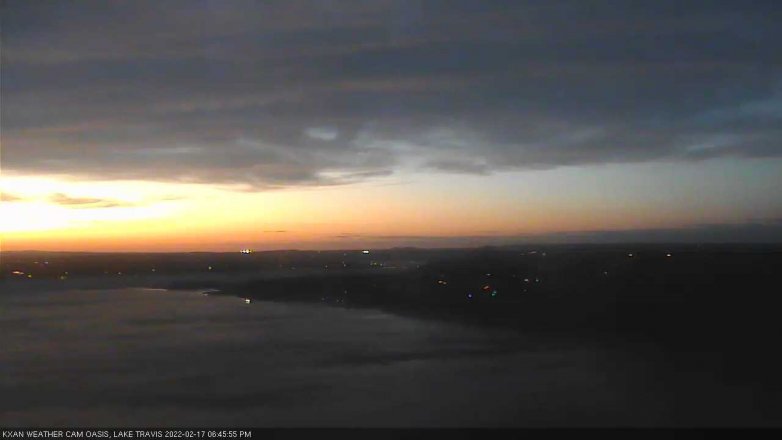 Lake Travis webcam, February 17, 2022 6:45 PM CT