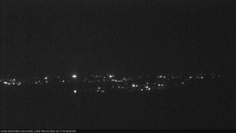 Lake Travis webcam, February 17, 2022 7:45 PM CT