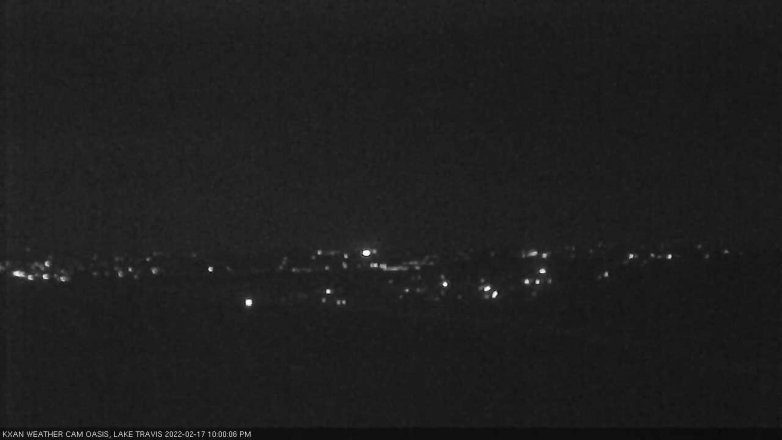 Lake Travis webcam, February 17, 2022 10:00 PM CT