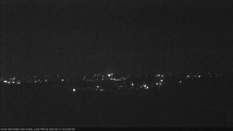 Lake Travis webcam, February 17, 2022 10:25 PM CT