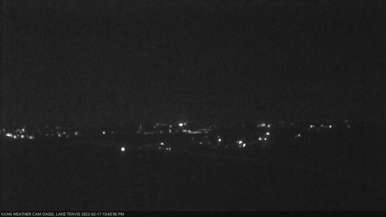 Lake Travis webcam, February 17, 2022 10:45 PM CT