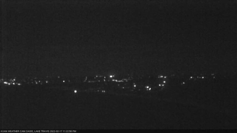 Lake Travis webcam, February 17, 2022 11:25 PM CT