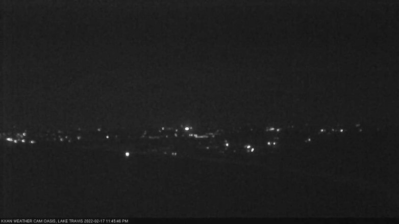 Lake Travis webcam, February 17, 2022 11:45 PM CT