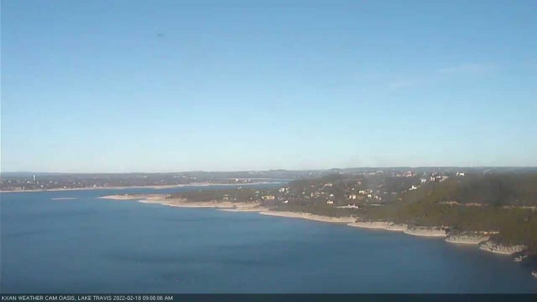 Lake Travis webcam, February 18, 2022 9:00 AM CT
