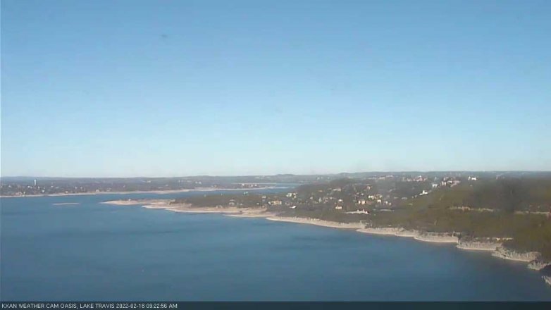 Lake Travis webcam, February 18, 2022 9:25 AM CT