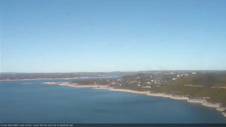 Lake Travis webcam, February 18, 2022 9:45 AM CT