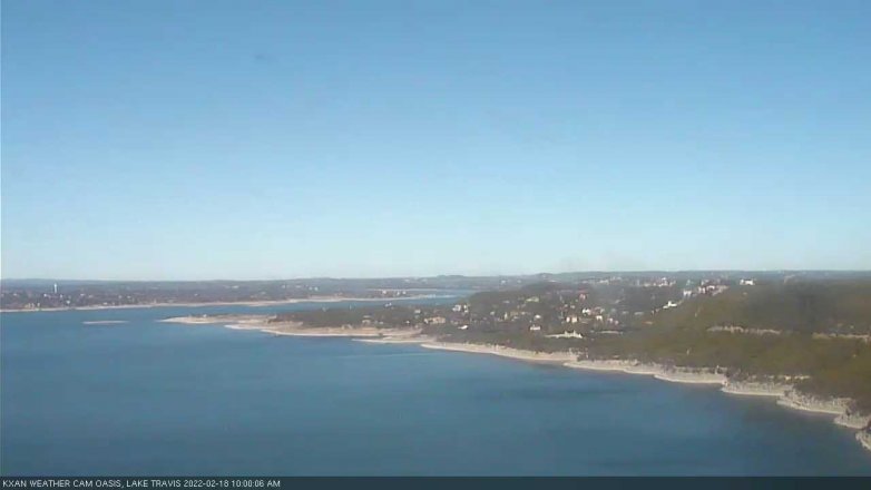 Lake Travis webcam, February 18, 2022 10:00 AM CT