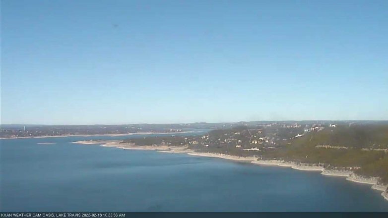 Lake Travis webcam, February 18, 2022 10:25 AM CT