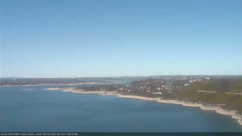 Lake Travis webcam, February 18, 2022 11:00 AM CT