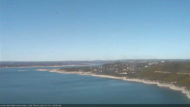 Lake Travis webcam, February 18, 2022 11:45 AM CT