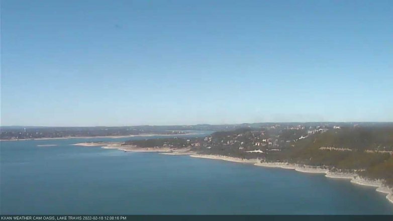 Lake Travis webcam, February 18, 2022 12:00 PM CT