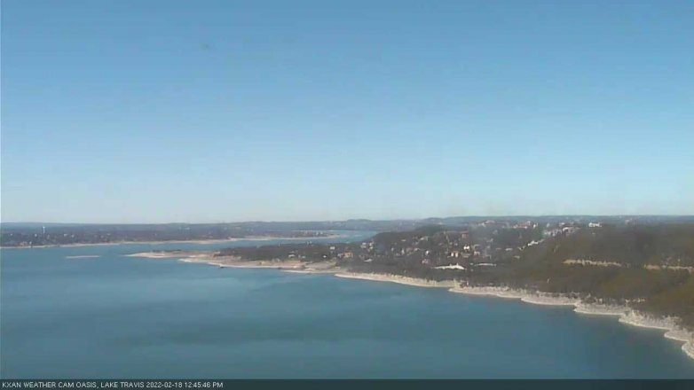 Lake Travis webcam, February 18, 2022 12:45 PM CT