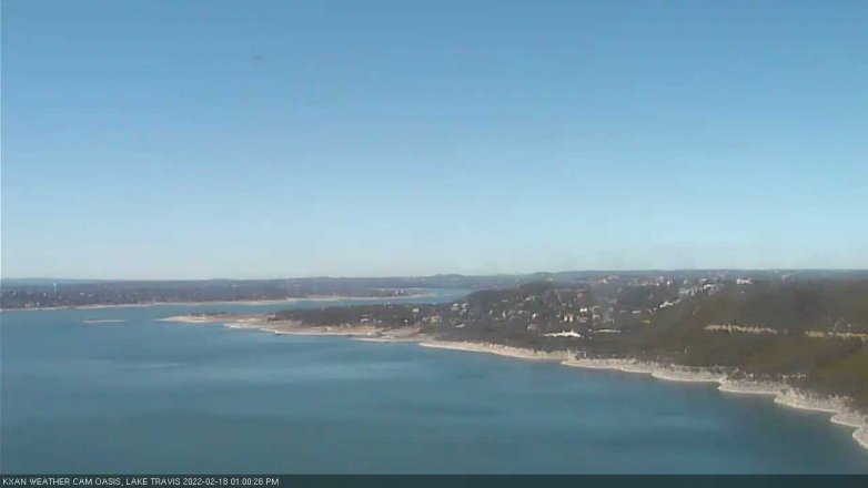 Lake Travis webcam, February 18, 2022 1:00 PM CT