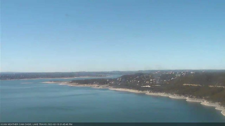 Lake Travis webcam, February 18, 2022 1:45 PM CT