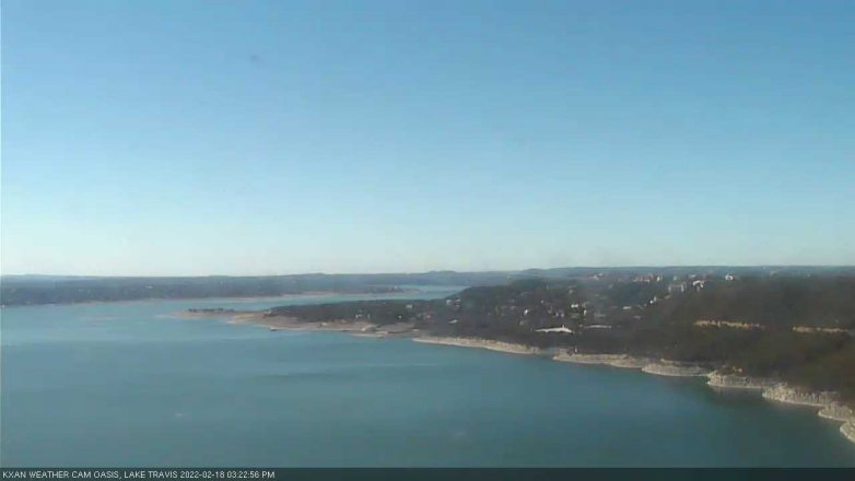 Lake Travis webcam, February 18, 2022 3:25 PM CT