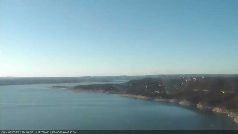Lake Travis webcam, February 18, 2022 4:45 PM CT