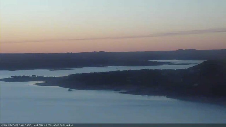 Lake Travis webcam, February 18, 2022 6:25 PM CT