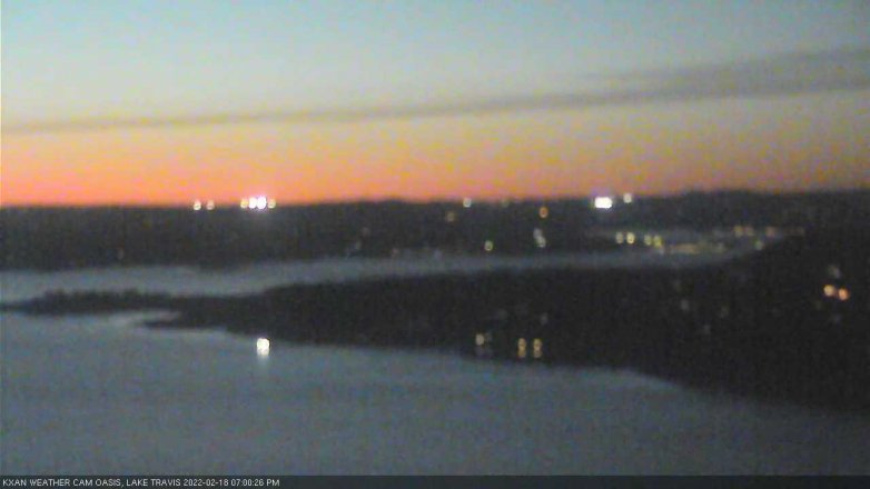 Lake Travis webcam, February 18, 2022 7:00 PM CT