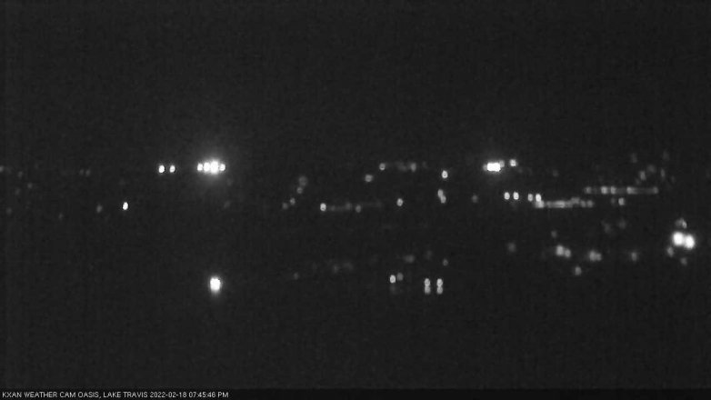 Lake Travis webcam, February 18, 2022 7:45 PM CT
