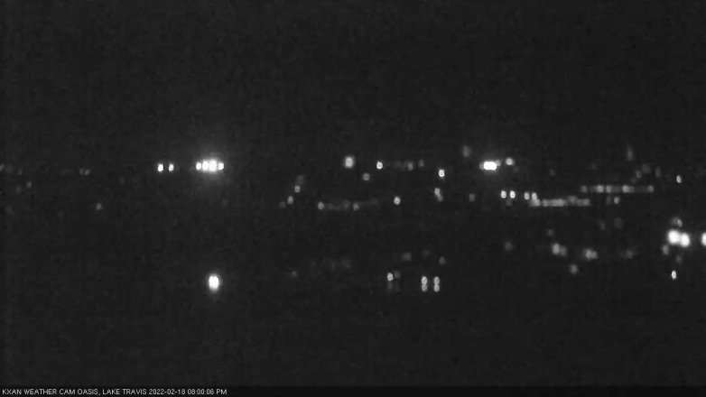 Lake Travis webcam, February 18, 2022 8:00 PM CT