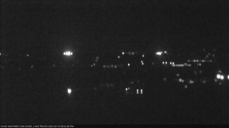 Lake Travis webcam, February 18, 2022 8:25 PM CT