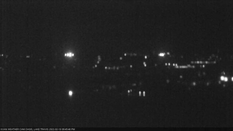 Lake Travis webcam, February 18, 2022 8:45 PM CT